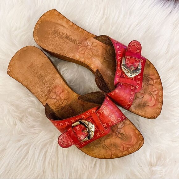 🍋 Max Maros • Women’s Leather & Cork Sandals Size EU 35 - Picture 8 of 10